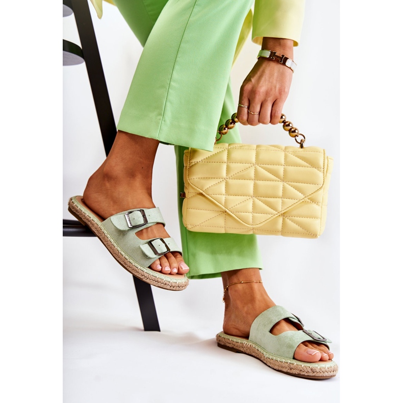 Klassiset mokkanahkaiset naisten tossut, vihreä Casilda 2