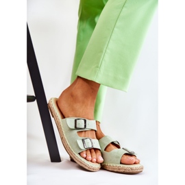 Klassiset mokkanahkaiset naisten tossut, vihreä Casilda 1