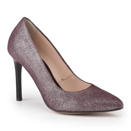 Marco Shoes Burgundin aitoa nahkaa korkokengät punainen 1