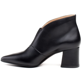 Marco Shoes 1460B ohuet mustat nahkaiset nilkkurit, joissa kumipäällinen 2