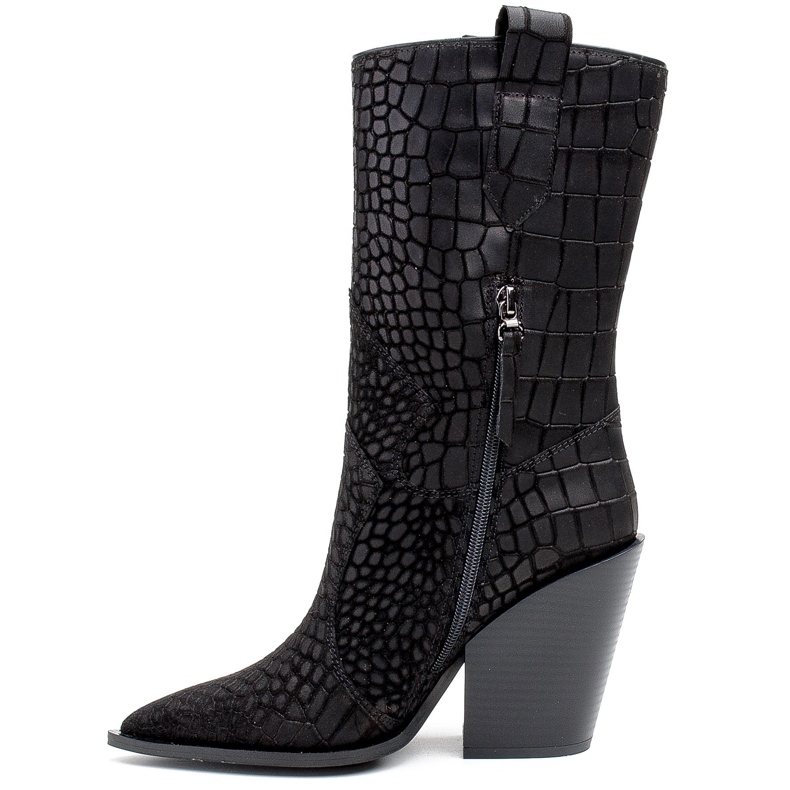 Marco Shoes Marco -saappaat 1408K cowboy -saappaat, joissa on eläinkuvio musta 1