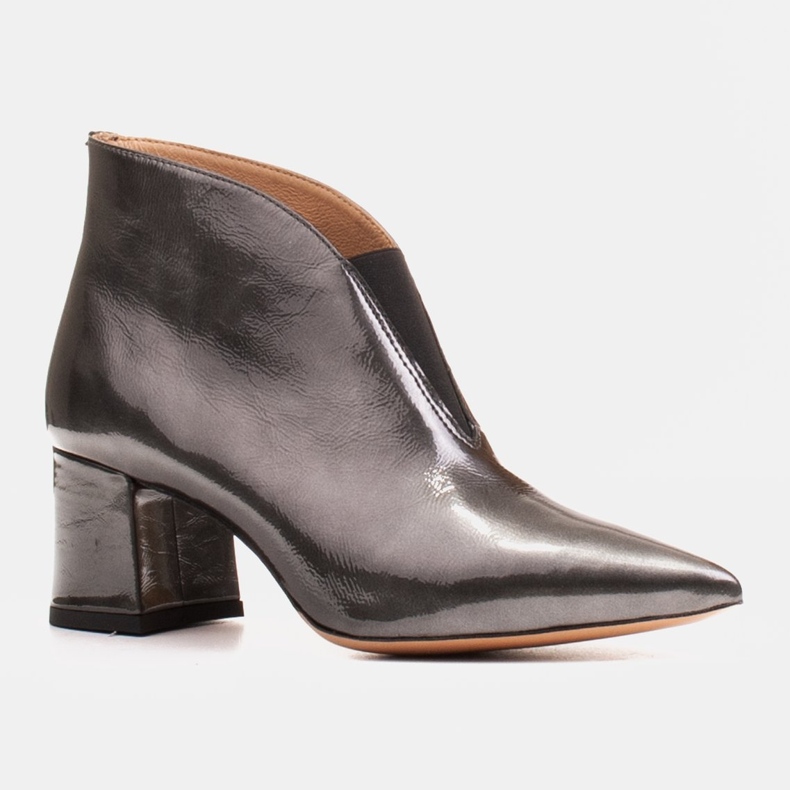 Marco Shoes 1460B ohuet harmaat nahkaiset nilkkurit, joissa kumipäällinen 1