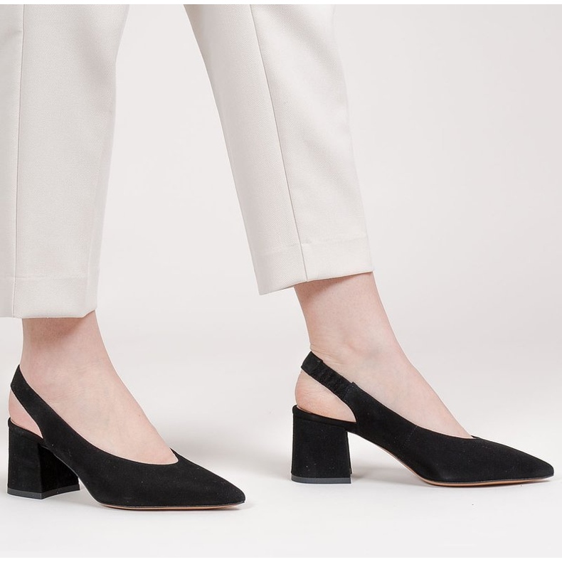 Marco Shoes Mustat sandaalit 1501P hihnalla ja kumilla 1