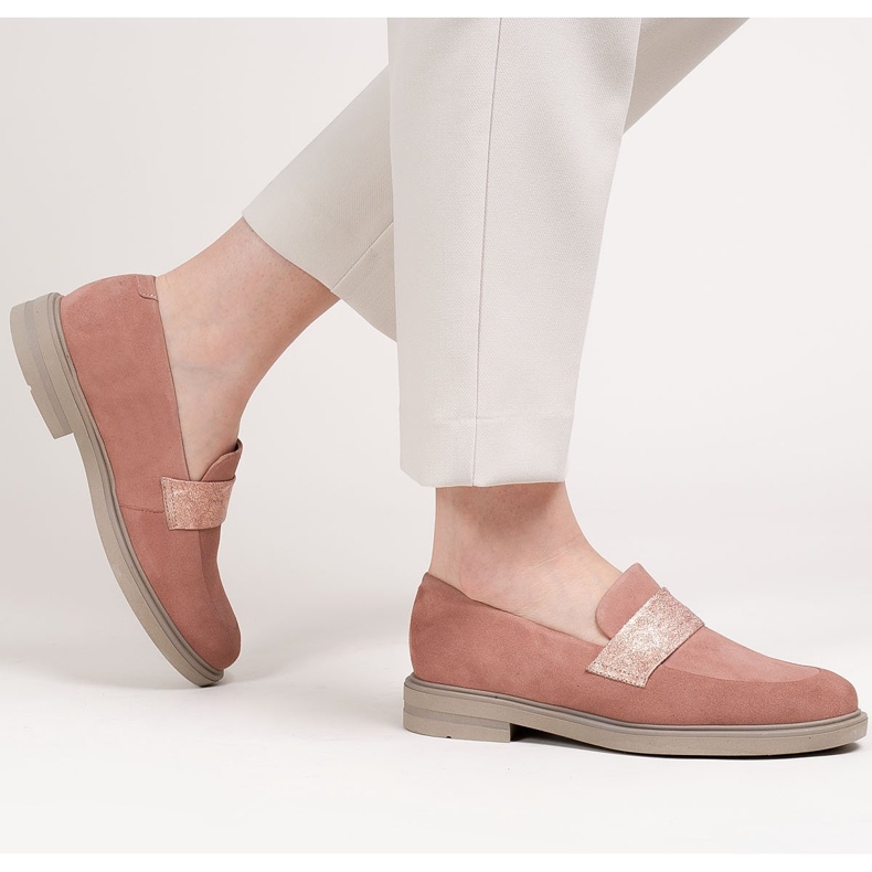 Marco Shoes Mukavat kengät 1813P jauhepinkki, jossa metallinen sisäosa vaaleanpunainen 2
