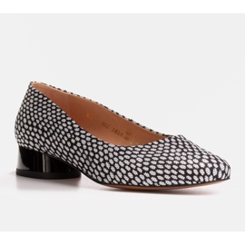 Marco Shoes Ballerinat mustavalkoisilla kuvioilla valkoinen 1