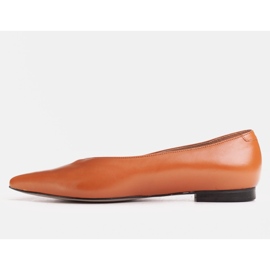 Marco Shoes Ruskeat nahkaiset ballerinat 1