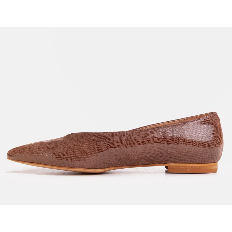 Marco Shoes Ruskeat mokkanahkaiset ballerinat 1