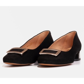 Marco Shoes Musta mokka pumput koristelu 1