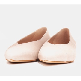 Marco Shoes Beige luonnon mokkanahka ballerinat 1