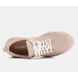 Marco Shoes Solmitut mokkanahkaiset lenkkarit beige 1