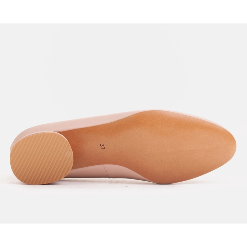 Marco Shoes Vaaleanpunaiset ballerinat, joissa kultainen koriste vaaleanpunainen 2