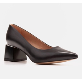 Marco Shoes Tyylikkäät naisten pumput luonnollisesta nahasta musta 1