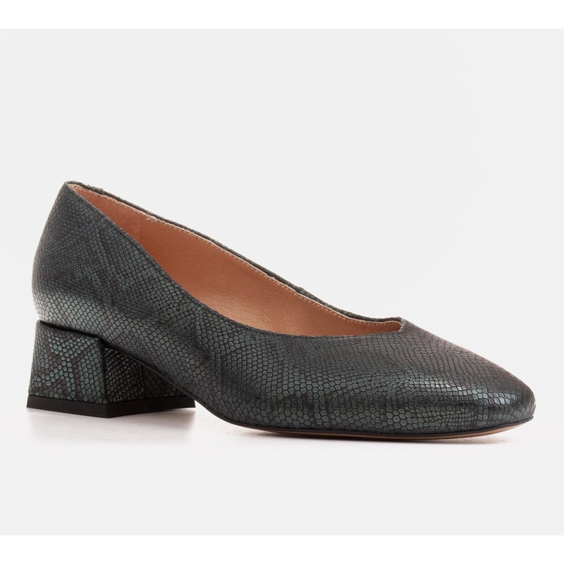 Marco Shoes Vihreät käärmeenpumput, joissa V-pääntie 1