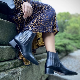 Marco Shoes Lämpimät, tyylikkäät saappaat, joissa kuminauha yläosassa musta 2