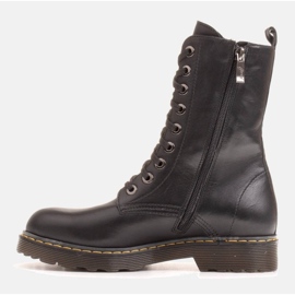 Marco Shoes Korkeat nilkkurit, saappaat sidottu läpikuultavaan pohjaan musta 2