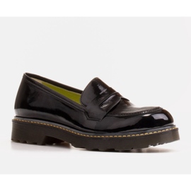 Marco Shoes Mustat naisten kengät paksulla läpinäkyvällä pohjalla 1