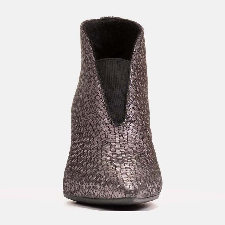 Marco Shoes 1460B ohuet harmaat nahkaiset nilkkurit, joissa kumipäällinen 1