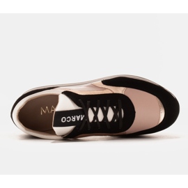 Marco Shoes Kevyet lenkkarit paksulla pohjalla, joka on valmistettu luonnollisesta nahasta musta vaaleanpunainen 7