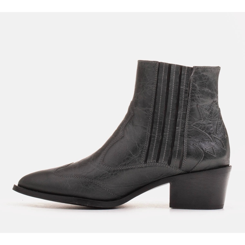 Marco Shoes Harmaat cowboy -saappaat, jotka on valmistettu viljan nahasta ilman eristystä 1