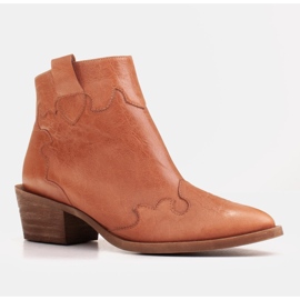 Marco Shoes Punaiset saappaat, jotka on valmistettu epäsäännöllisesti rypistyneestä luonnollisesta nahasta punainen monivärinen 1