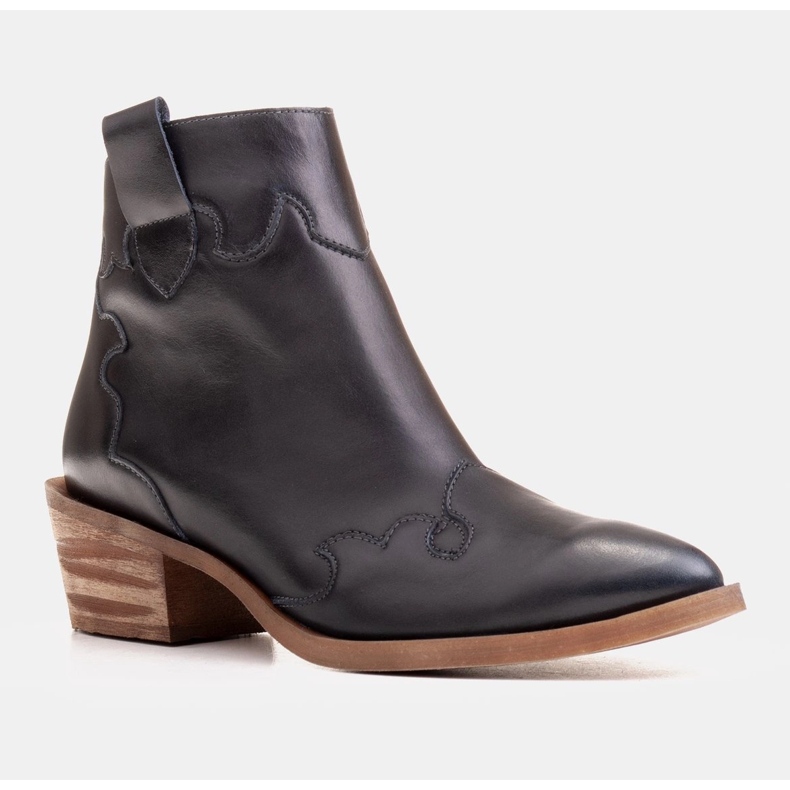 Marco Shoes Tummansiniset saappaat, jotka on valmistettu luonnollisesta nahasta sininen 2