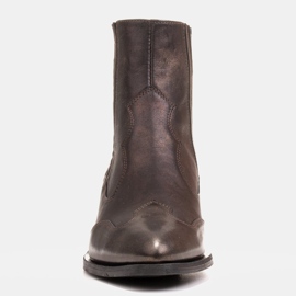 Marco Shoes Mustat cowboy -saappaat, haalistunutta vanhaa kultaista nahkaa kultainen 1