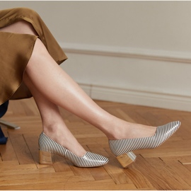 Marco Shoes Tyylikkäät pumput, joissa metallinen kantapää hopea 1