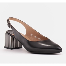 Marco Shoes Tyylikkäät naisten pumput seepra -kantapäällä musta 1