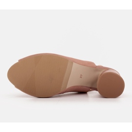 Marco Shoes Tyylikkäät naisten sandaalit, joissa metallinen aksentti vaaleanpunainen 7