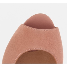 Marco Shoes Tyylikkäät naisten sandaalit, joissa metallinen aksentti vaaleanpunainen 8