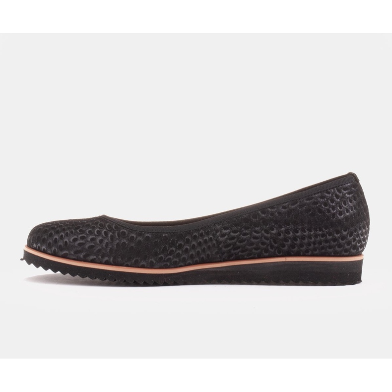 Marco Shoes Naisten Marco-ballerinat, jotka on valmistettu korkealaatuisesta luonnollisesta mokkanahasta musta 1