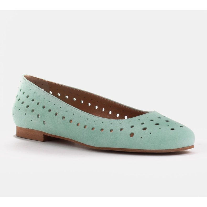 Marco Shoes Naisten ballerinat, joiden päällissä on rei'itys vihreä 1