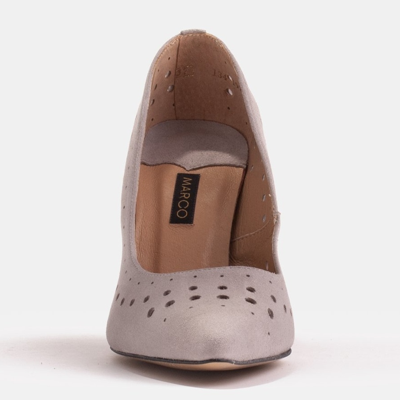 Marco Shoes Luonnolliset mokkanahkat koristerei'ityksellä harmaa 1