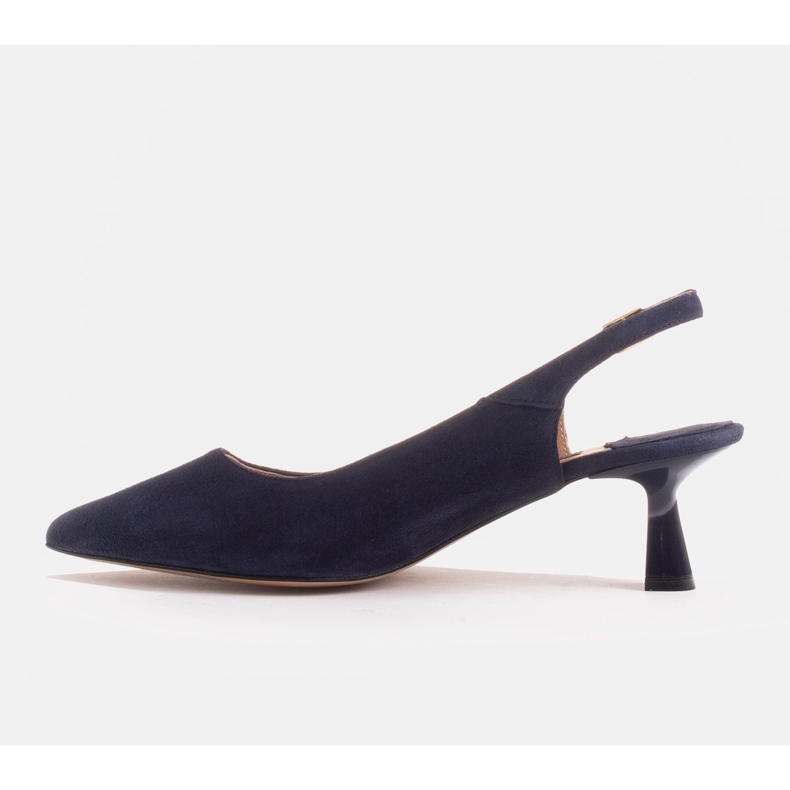 Marco Shoes Hienosta mokkasta valmistetut pumput hihnalla tummansininen 1