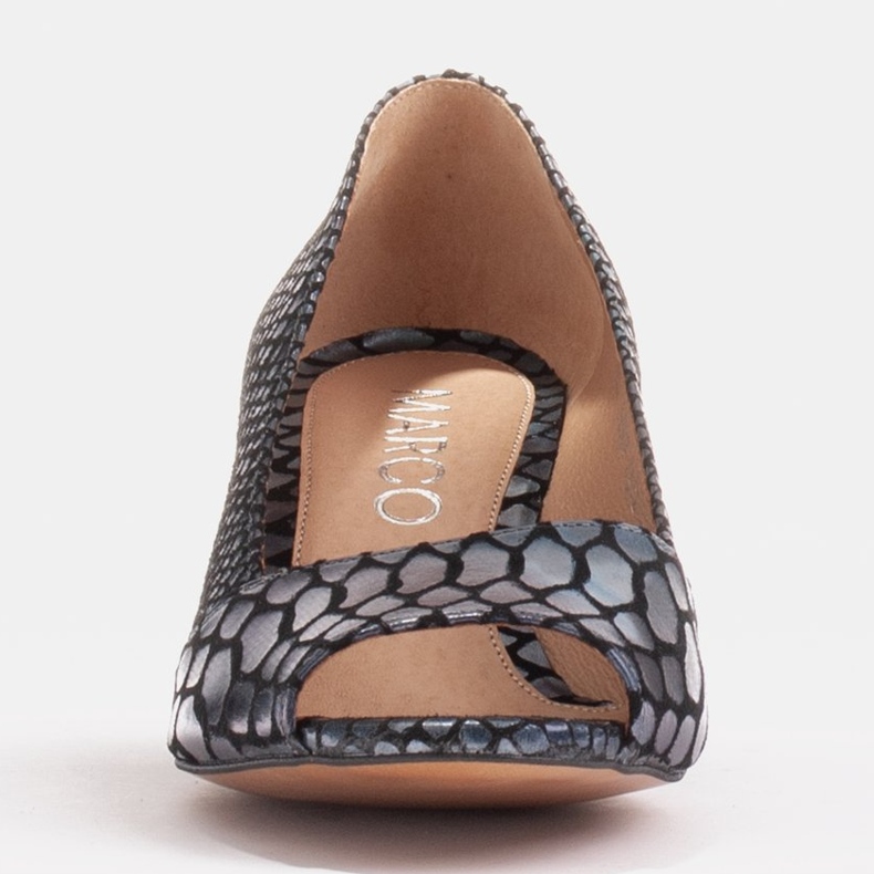 Marco Shoes Mukavat naisten jalkineet, joissa on avoin etuosa laivastonsininen 1