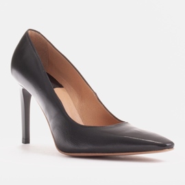 Marco Shoes Nahkaiset nastat, joissa edessä jatko musta 1