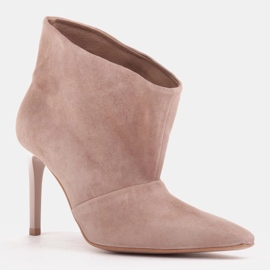 Marco Shoes Nahkaiset nastat, joissa edessä jatko beige 1