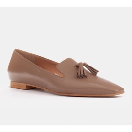 Marco Shoes Naisten herrat ballerinat hapsuilla beige 1