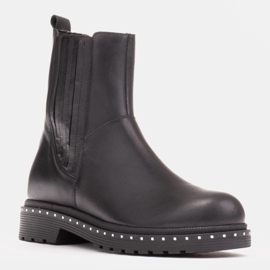 Marco Shoes Costanza -saappaat, joissa hopeanväriset nastat musta 1