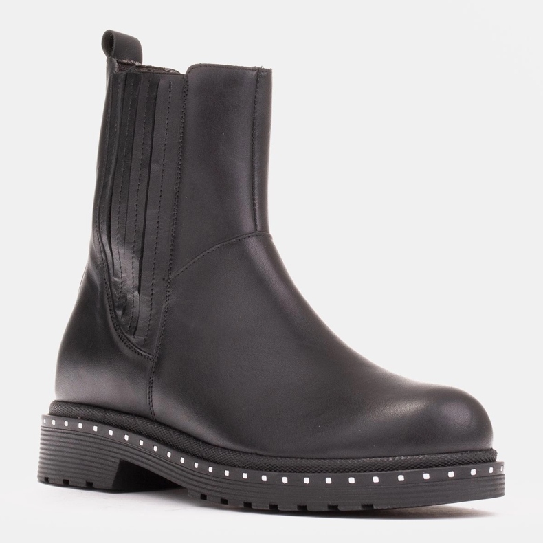 Marco Shoes Costanza -saappaat, joissa hopeanväriset nastat musta 1