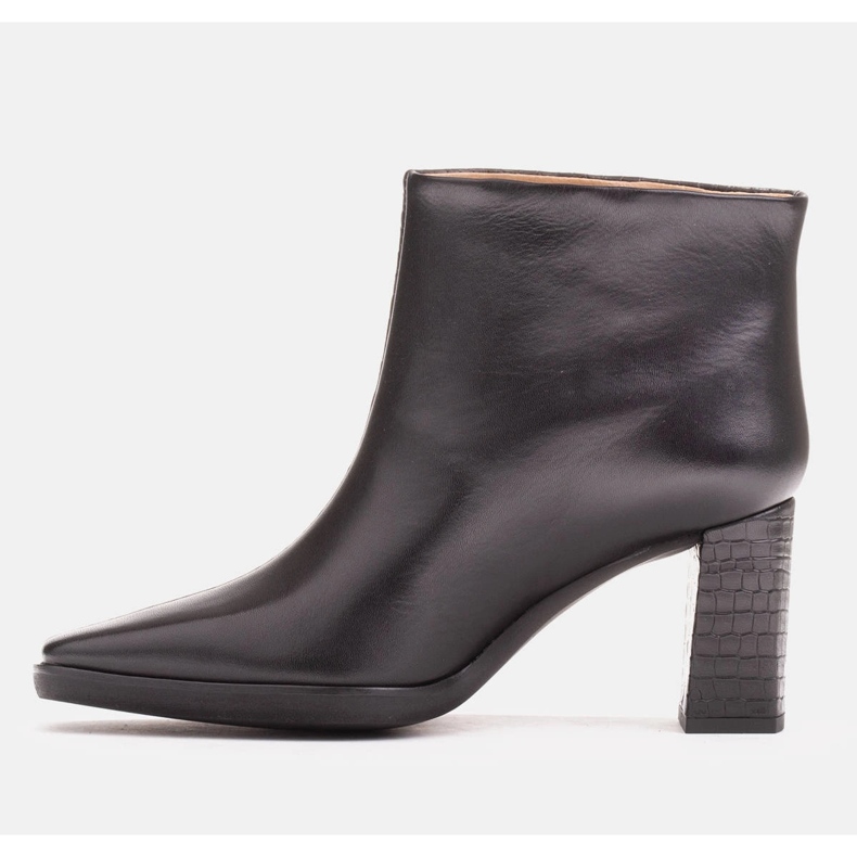 Marco Shoes Yhdistetyt saappaat, jotka on valmistettu kahdentyyppisestä nahasta musta 1