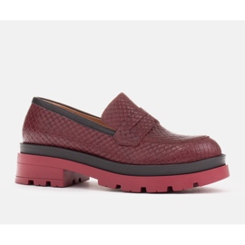 Marco Shoes Loaferit paksulla pohjalla punainen 1