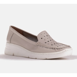 Radoskór Mukavat rei'itetyt nahkasaappaat beige 1