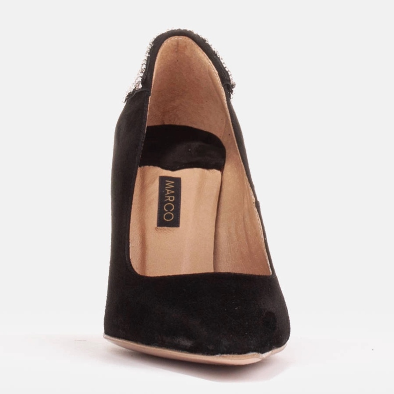 Marco Shoes Mokkakorkokengät kristalleilla musta 2