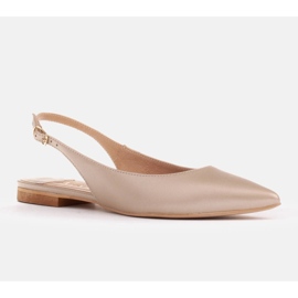 Marco Shoes Kullanväriset luonnonnahkaiset sandaalit 1965P-1232-1 beige kultainen 1