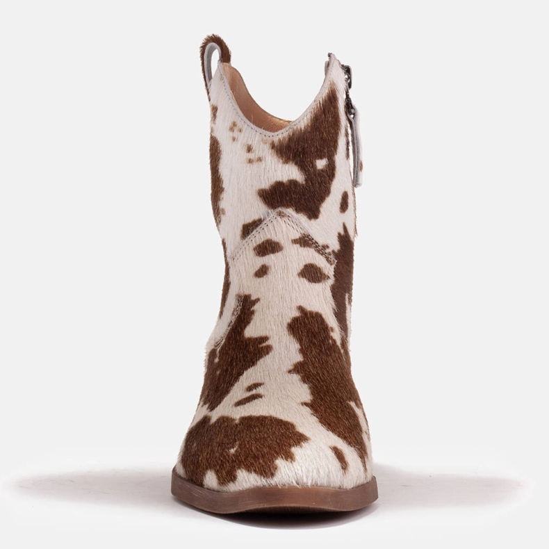 Marco Shoes Luonnonnahkaiset cowboysaappaat hiuksilla 2226B-1282-1 beige ruskea 2