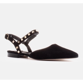 Marco Shoes Mustat sandaalit nappeilla 1