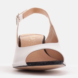 Marco Shoes Mukavat naisten sandaalit valkoisesta nahasta valkoinen 6