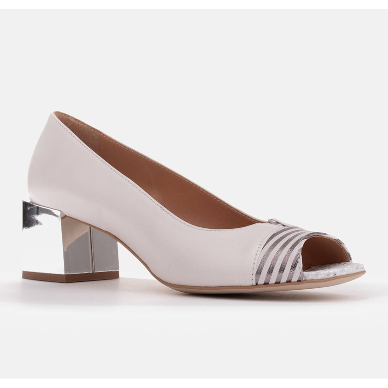 Marco Shoes Pumput metallinen kantapää valkoinen monivärinen hopea 1