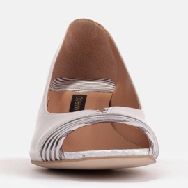 Marco Shoes Pumput metallinen kantapää valkoinen monivärinen hopea 7